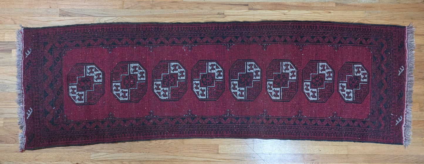 #039 3' x 9' Turkoman Bokhara Runner Rug